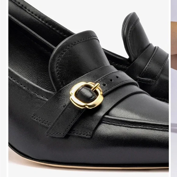Larroudé women Susan Pump In Black Leather size 8.5 $330 gently used